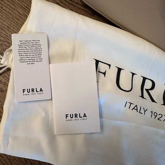 NWT! NEW! Furla Signature Furla 1927 Shoulder Bag -Sand - Picture 12 of 14